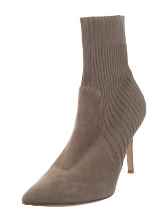 Gianvito Rossi Suede Sock Boots