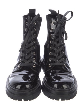 Gianvito Rossi Patent Leather Combat Boots