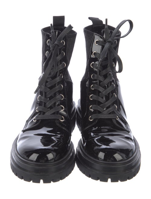Gianvito Rossi Patent Leather Combat Boots