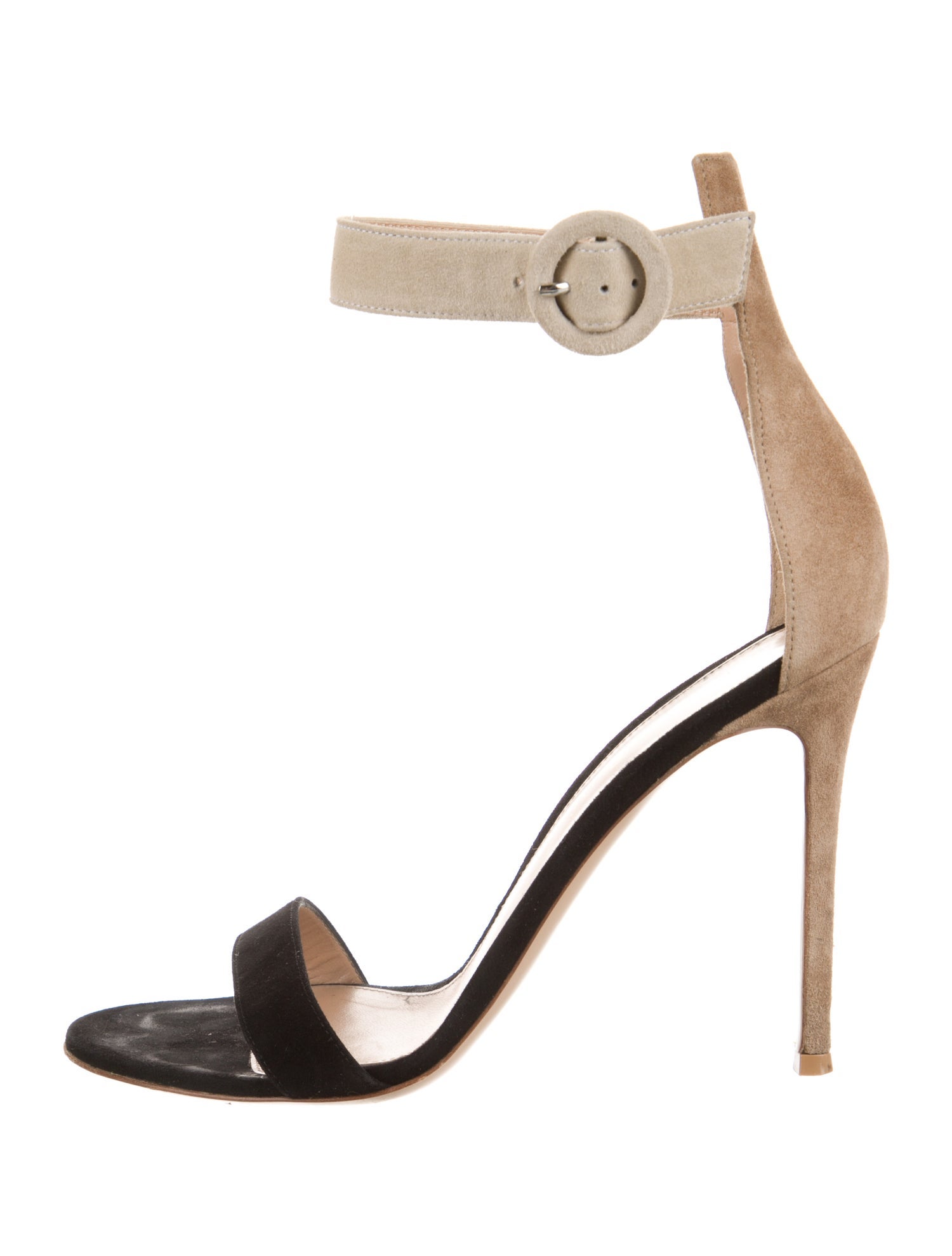 Gianvito Rossi Suede Colorblock Pattern Sandals