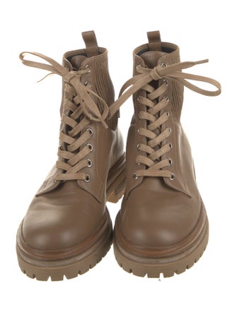 Gianvito Rossi Leather Combat Boots