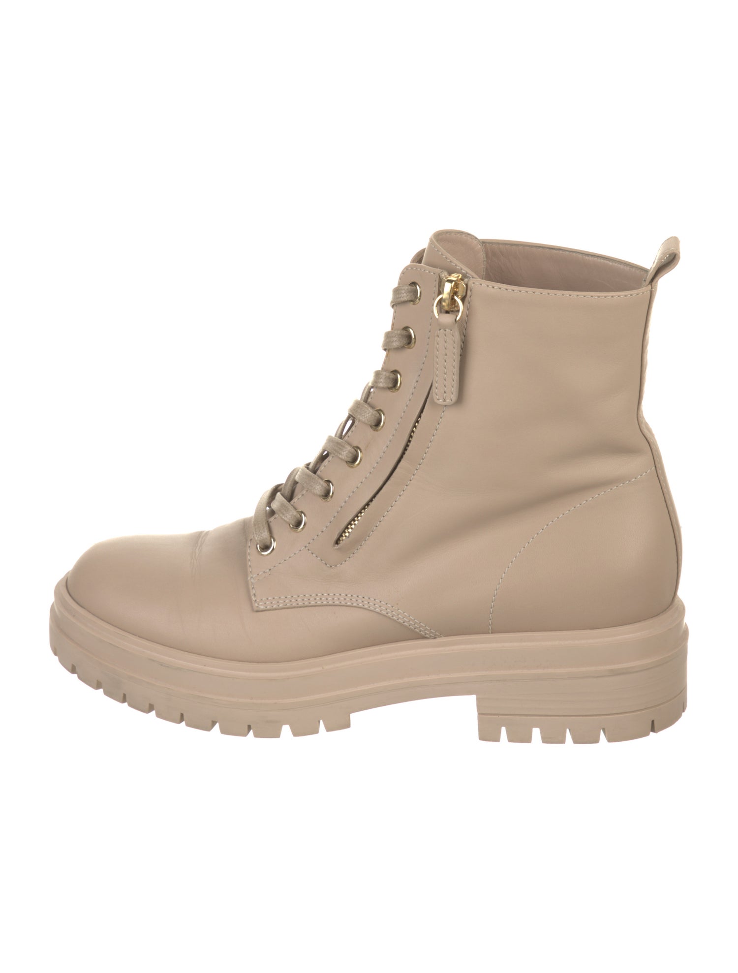 Gianvito Rossi Leather Combat Boots