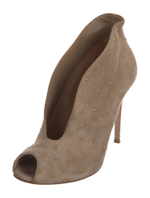 Gianvito Rossi Suede Studded Accents Pumps