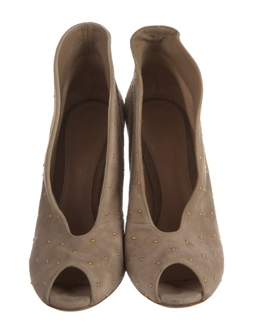 Gianvito Rossi Suede Studded Accents Pumps