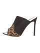 Gianvito Rossi Canvas Animal Print Slides
