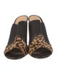 Gianvito Rossi Canvas Animal Print Slides