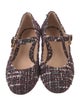 Gianvito Rossi Tweed Tweed Pattern Mary Jane Flats