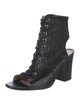 Gianvito Rossi Leather Cutout Accent Lace-Up Boots