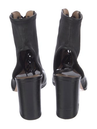 Gianvito Rossi Leather Cutout Accent Lace-Up Boots