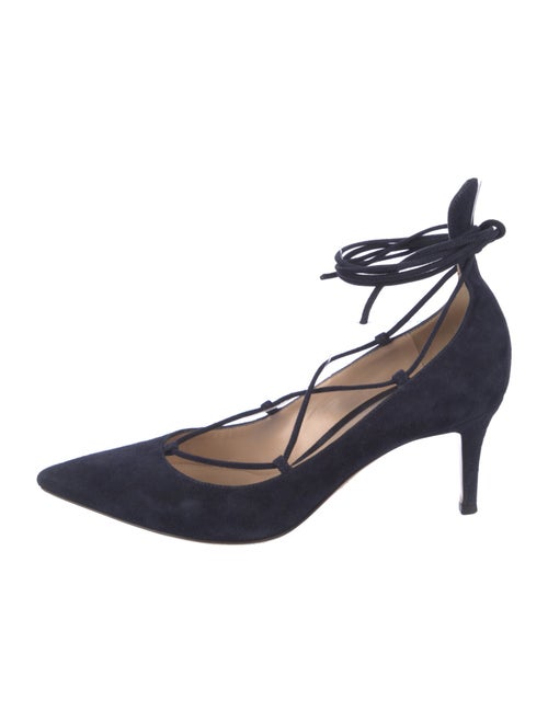 Gianvito Rossi Suede T-Strap Pumps