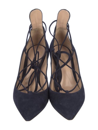 Gianvito Rossi Suede T-Strap Pumps
