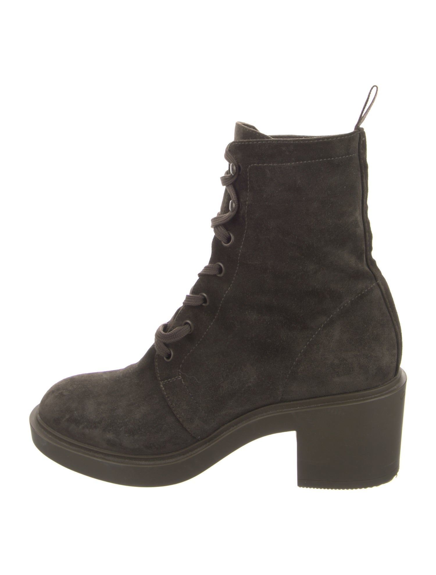 Gianvito Rossi Suede Combat Boots