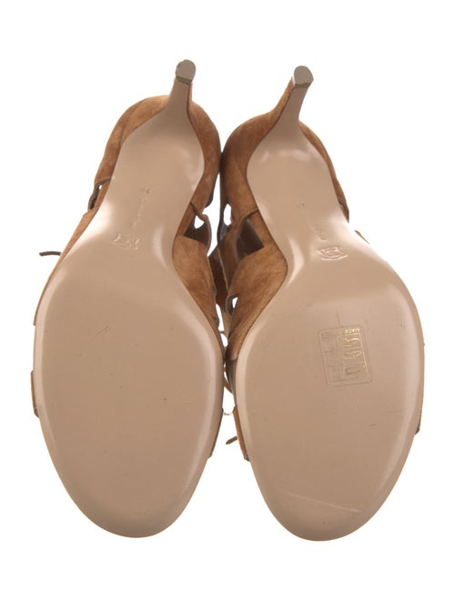 Gianvito Rossi Suede Mesh Accents Gladiator Sandals