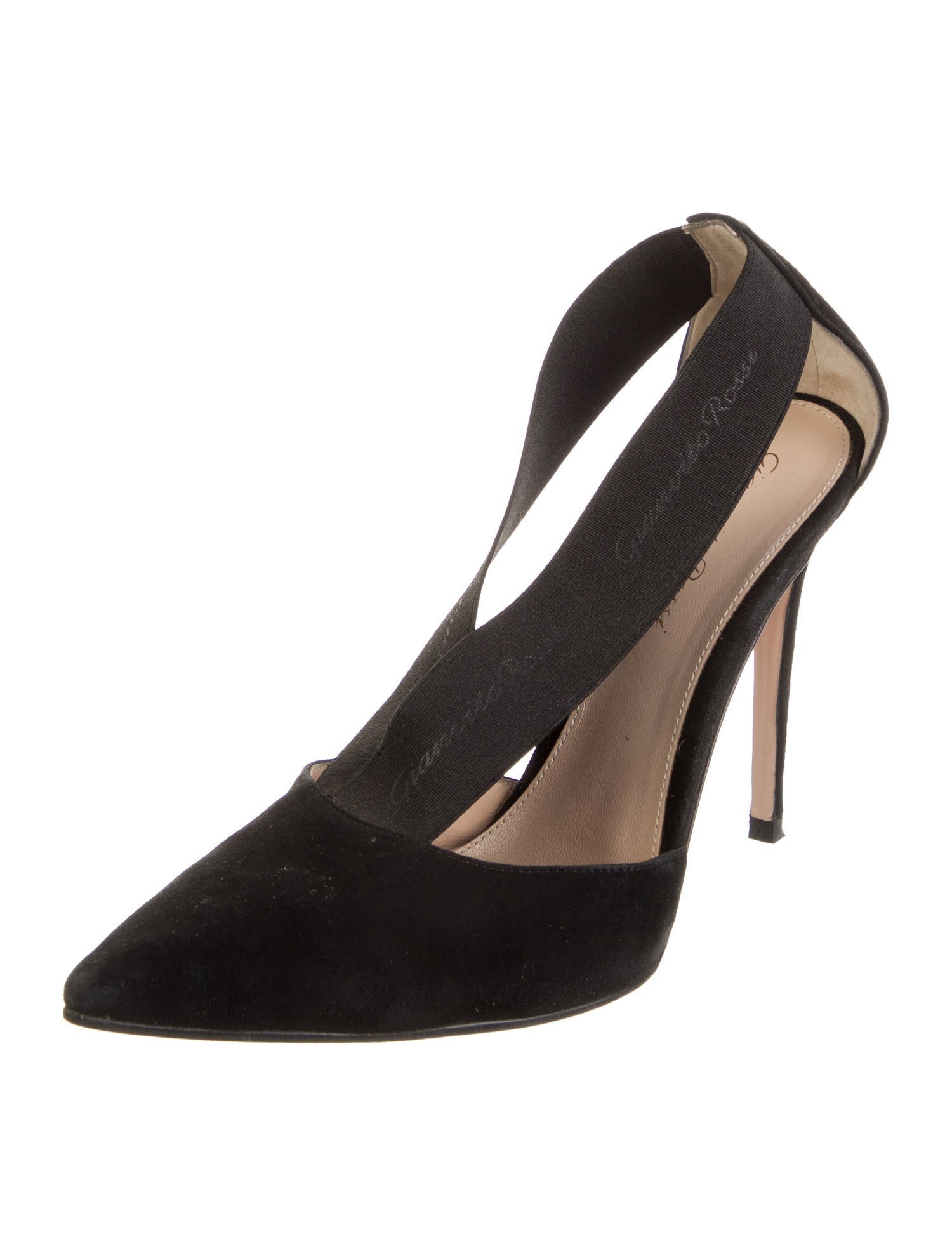 Gianvito Rossi Suede D'Orsay Pumps
