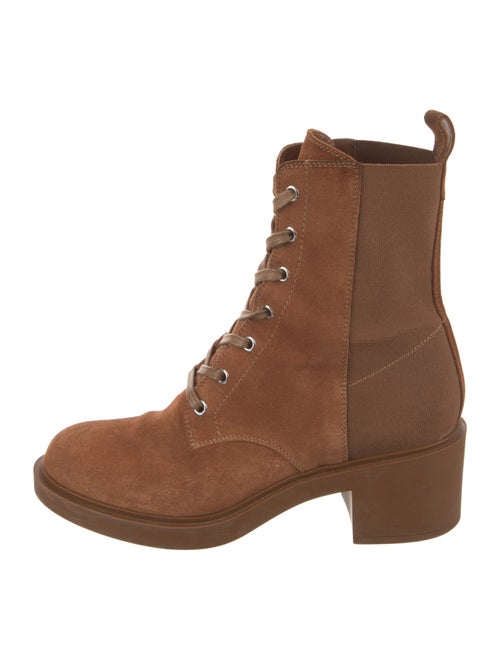 Gianvito Rossi Suede Combat Boots