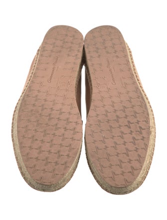 Gianvito Rossi Suede Whipstitch Trim Espadrilles