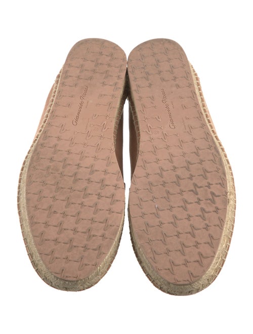 Gianvito Rossi Suede Whipstitch Trim Espadrilles