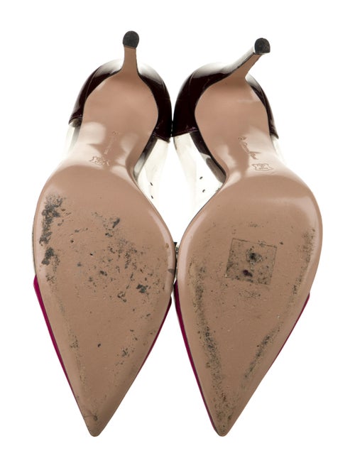 Gianvito Rossi Patent Leather Colorblock Pattern Pumps