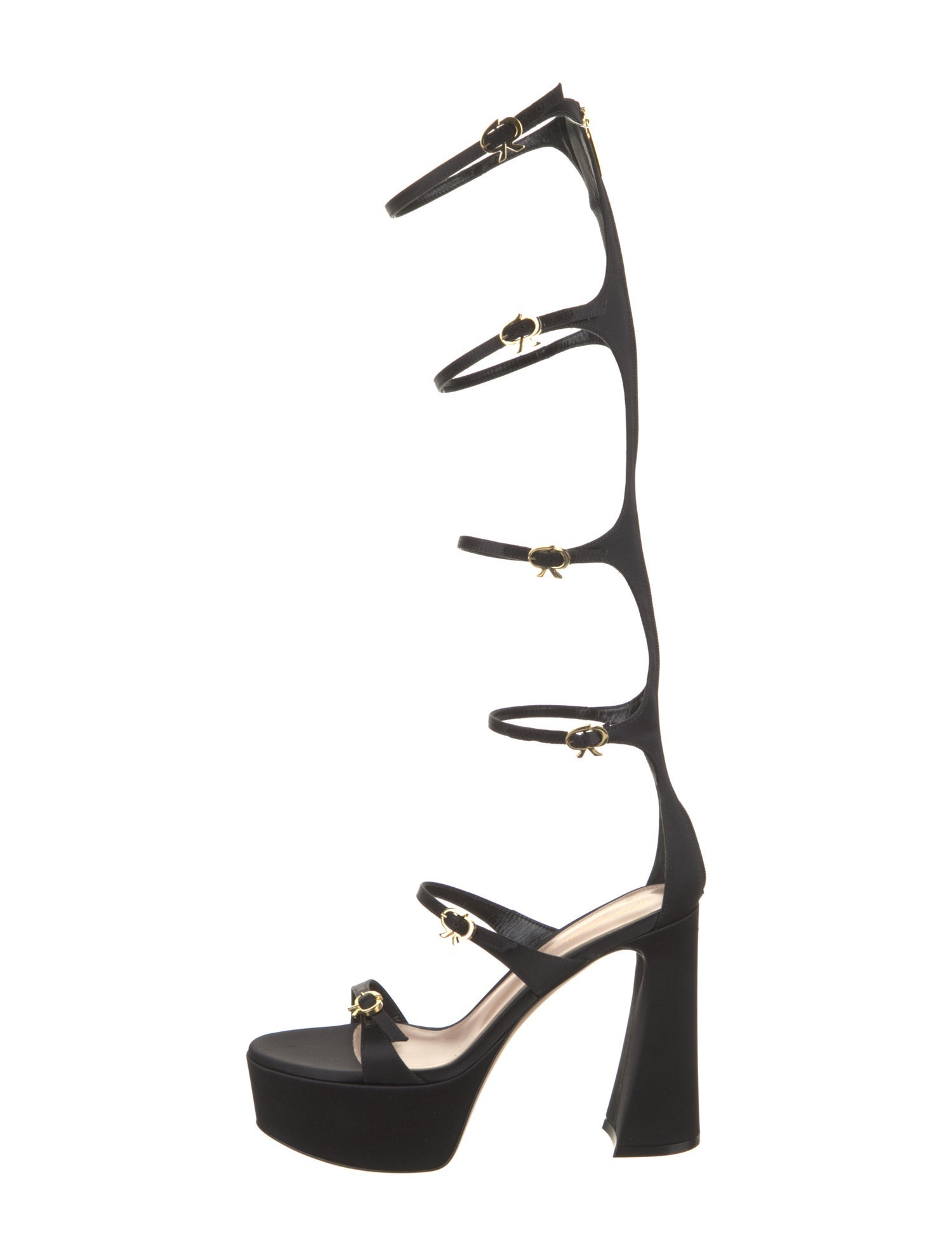 Gianvito Rossi Satin Gladiator Sandals