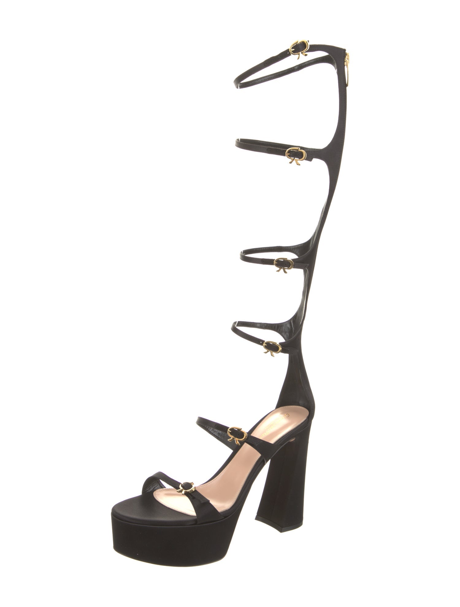 Gianvito Rossi Satin Gladiator Sandals w/ Tags