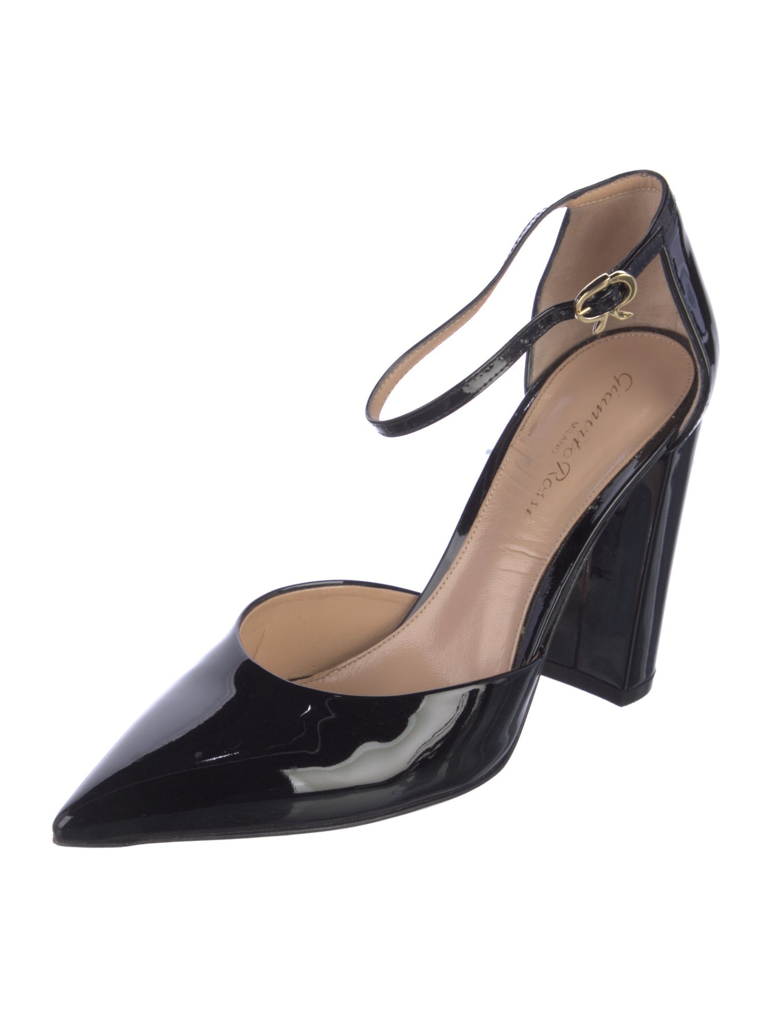 Gianvito Rossi Patent Leather D'Orsay Pumps