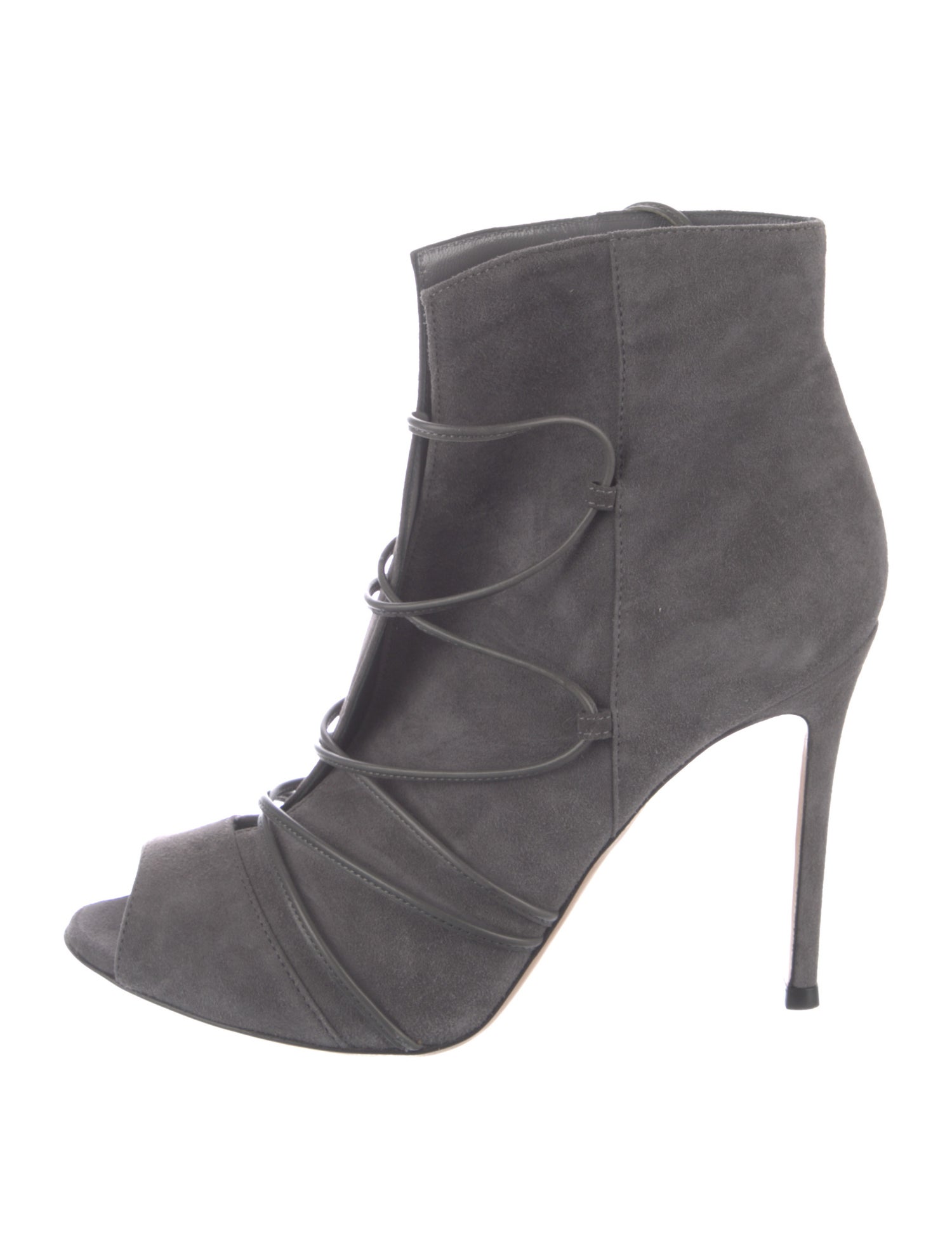 Gianvito Rossi Suede Lace-Up Boots