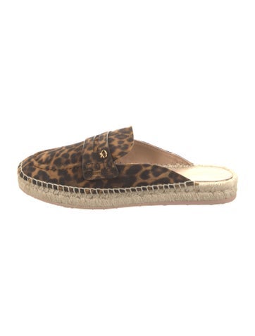 Gianvito Rossi Flats Suede Animal Print Espadrilles Us8, It38 | 8