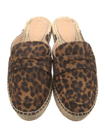 Gianvito Rossi Suede Animal Print Mules