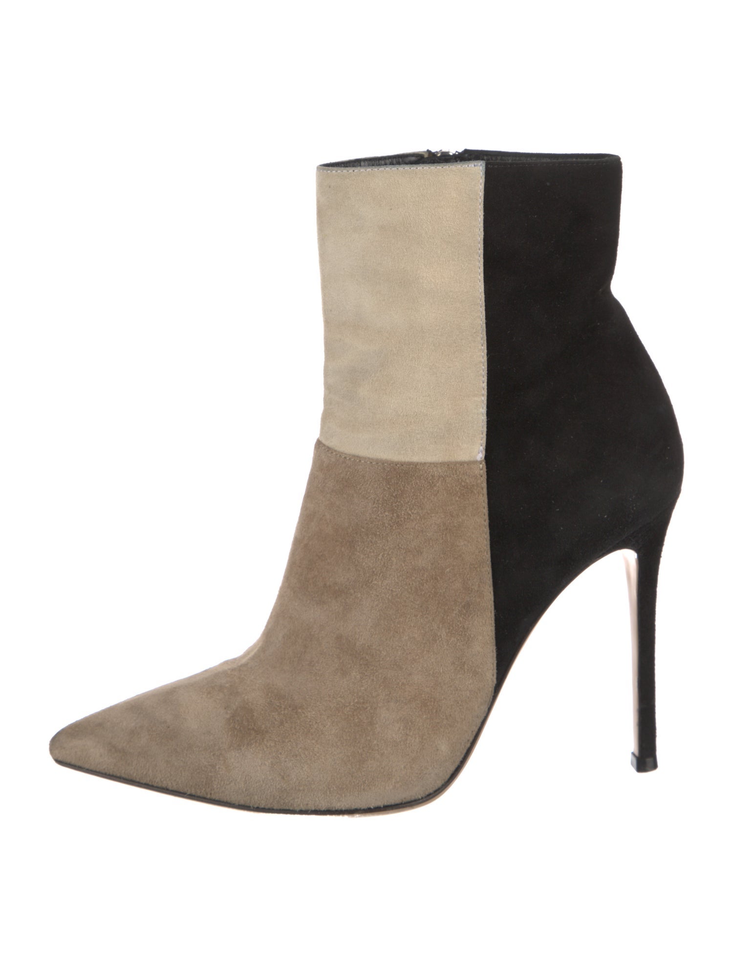 Gianvito Rossi Suede Colorblock Pattern Boots