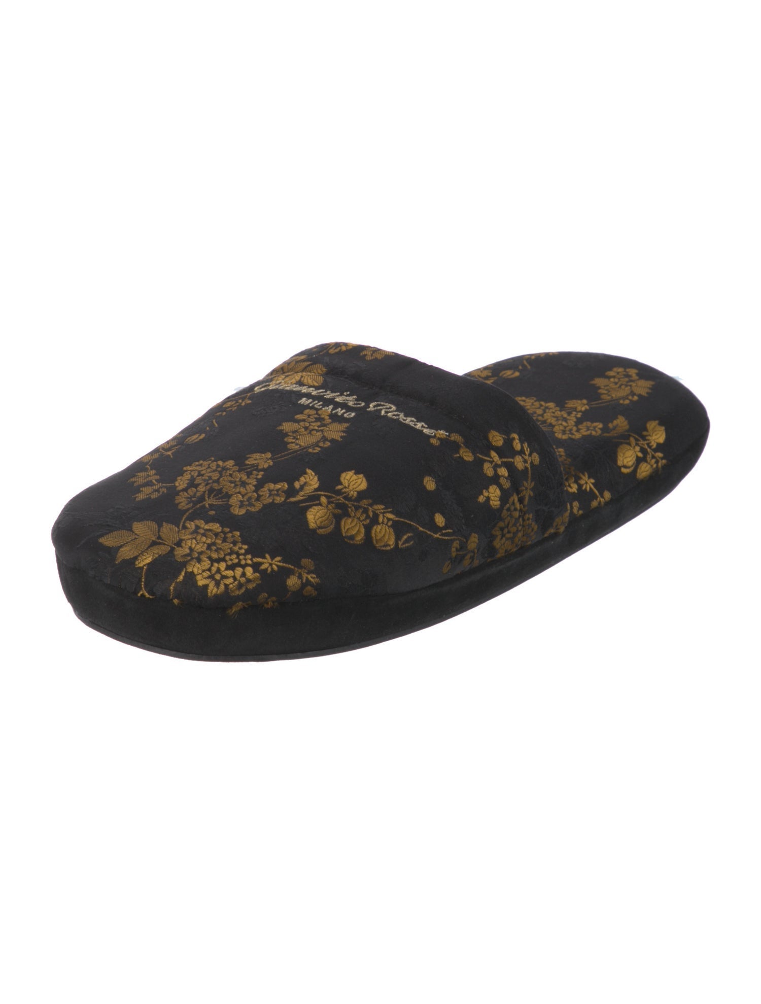 Gianvito Rossi Canvas Floral Print Mules