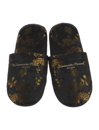 Gianvito Rossi Canvas Floral Print Mules