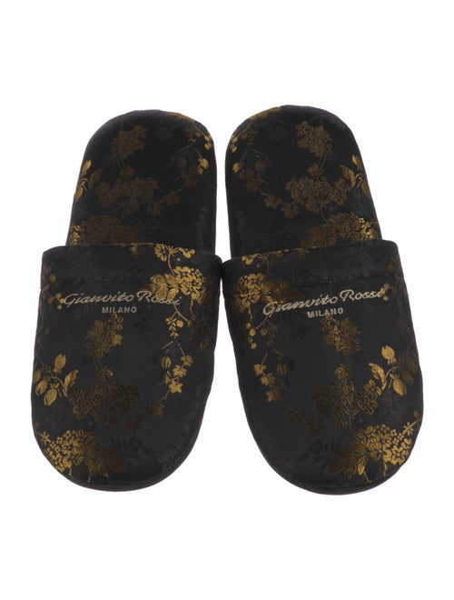 Gianvito Rossi Canvas Floral Print Mules