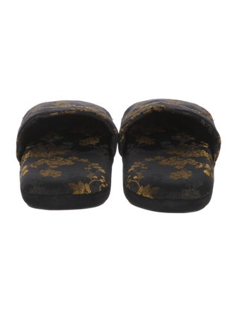 Gianvito Rossi Canvas Floral Print Mules