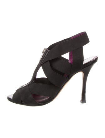 Gianvito Rossi Cutout Accent Slingback Sandals