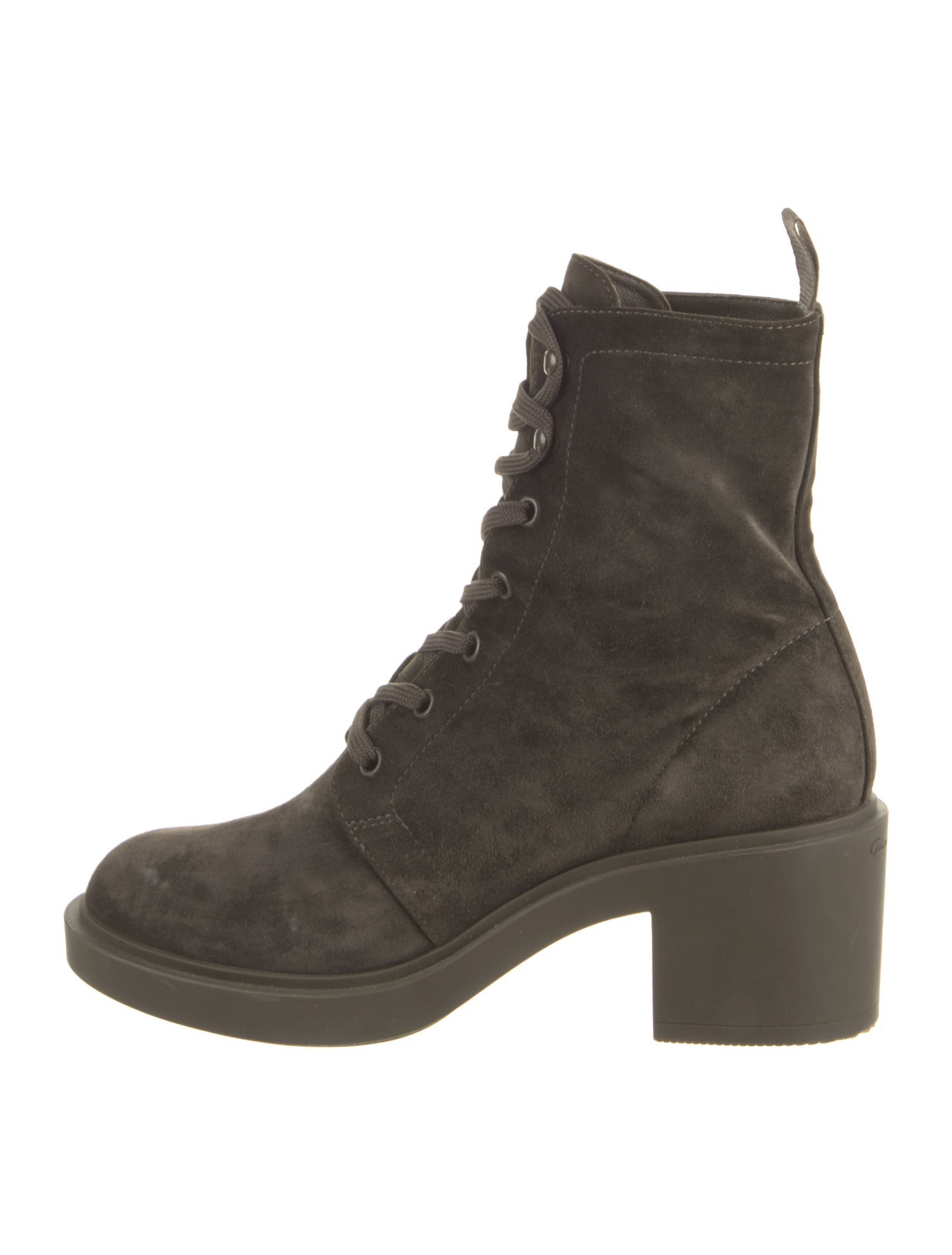 Gianvito Rossi Suede Combat Boots