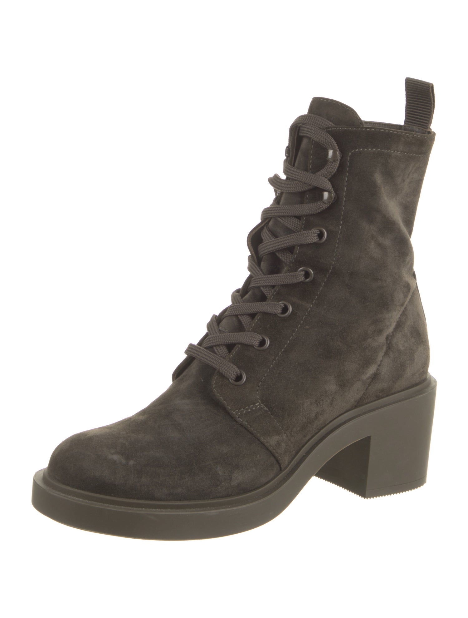 Gianvito Rossi Suede Combat Boots