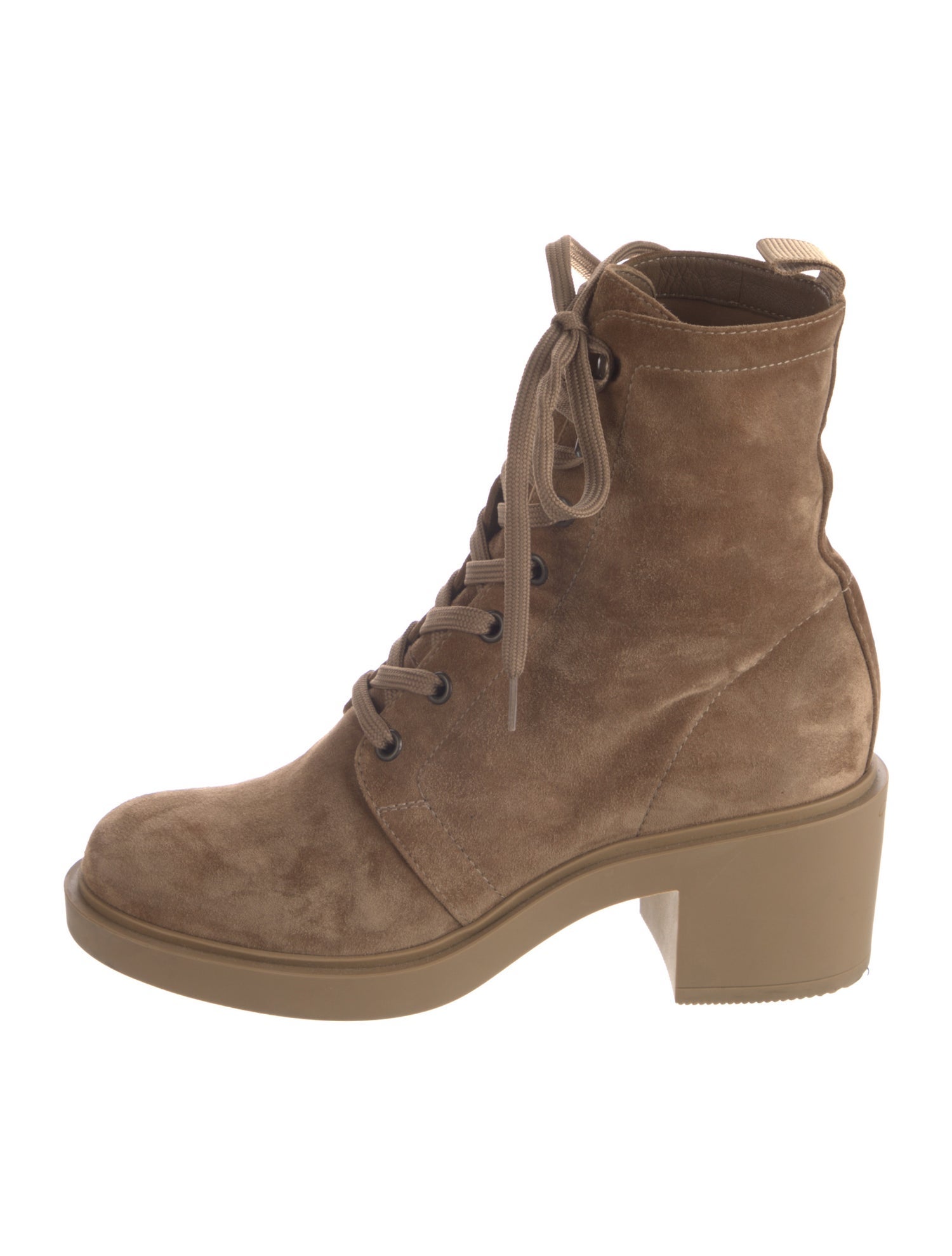 Gianvito Rossi Suede Combat Boots