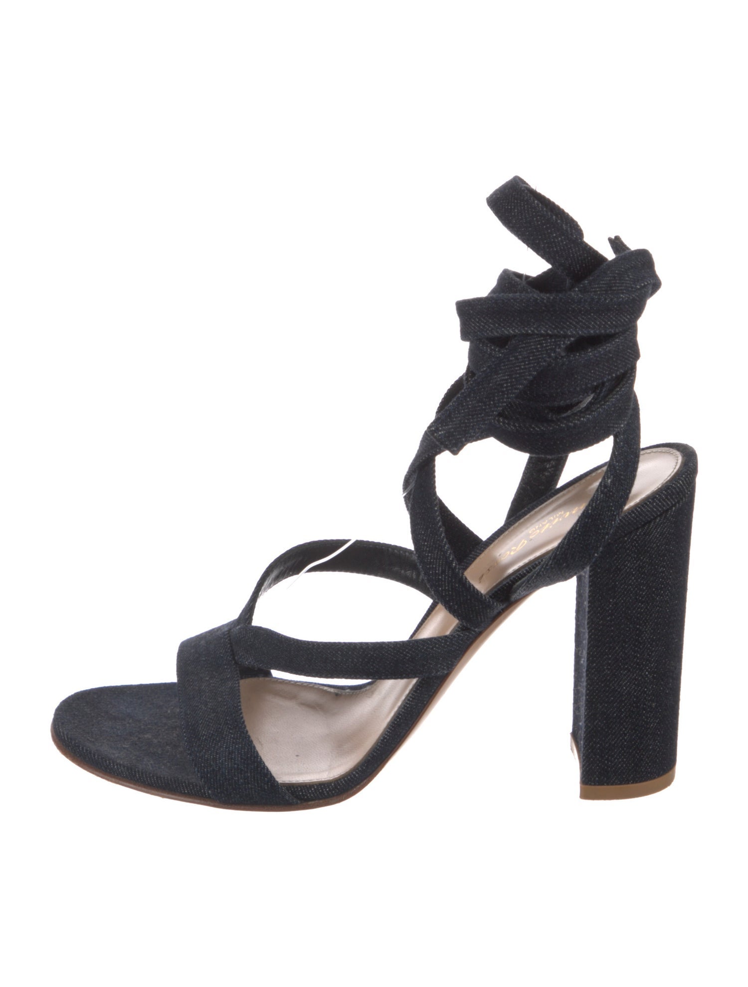 Gianvito Rossi Denim Gladiator Sandals