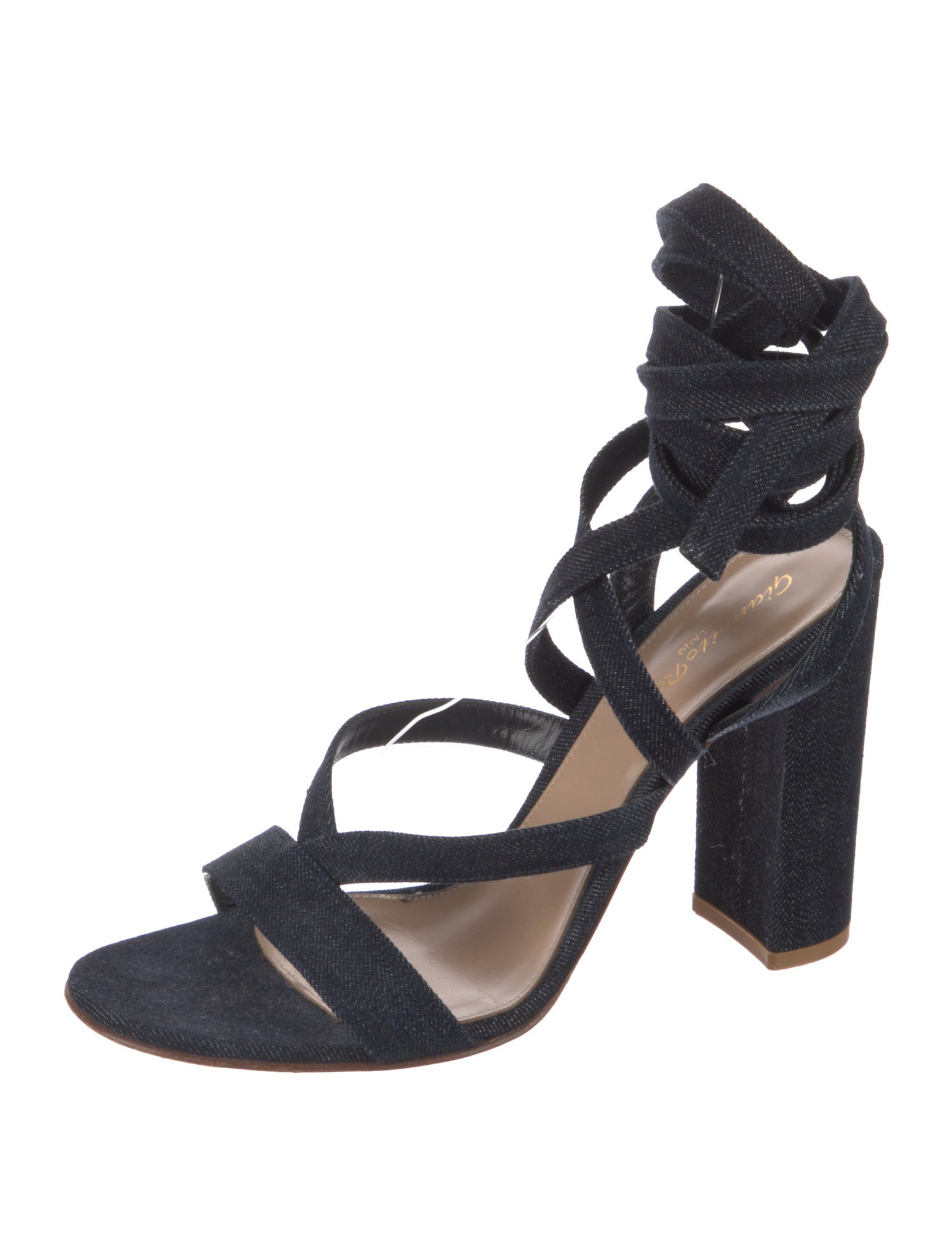 Gianvito Rossi Denim Gladiator Sandals