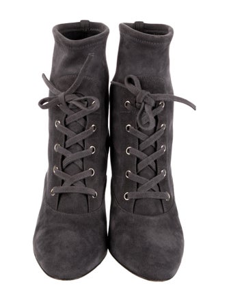 Gianvito Rossi Suede Lace-Up Boots