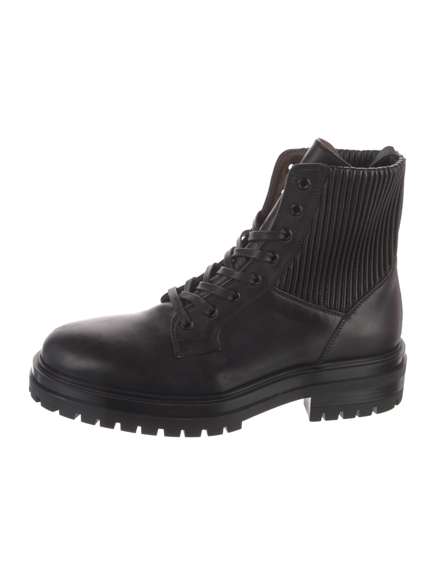 Gianvito Rossi Leather Combat Boots
