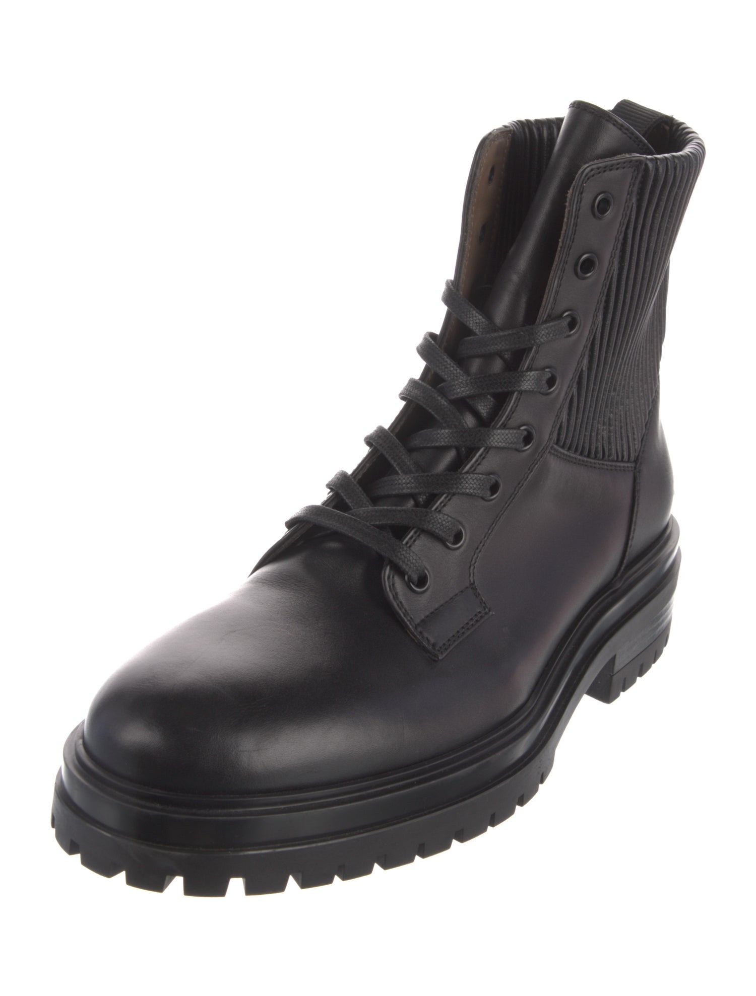 Gianvito Rossi Leather Combat Boots