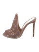 Gianvito Rossi Velvet Embroidered Accent Mules