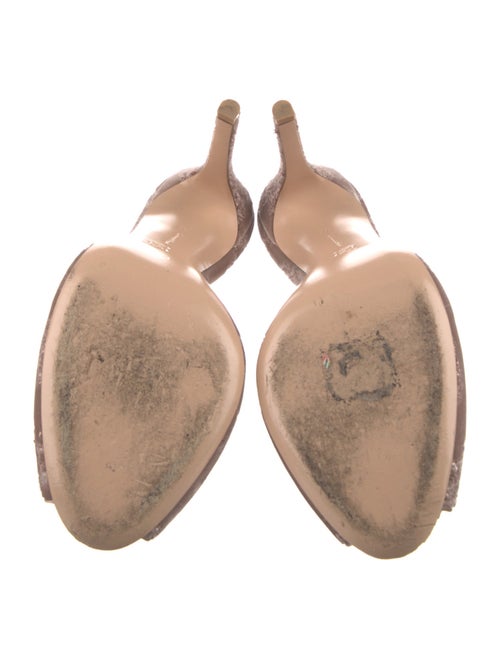 Gianvito Rossi Velvet Embroidered Accent Mules