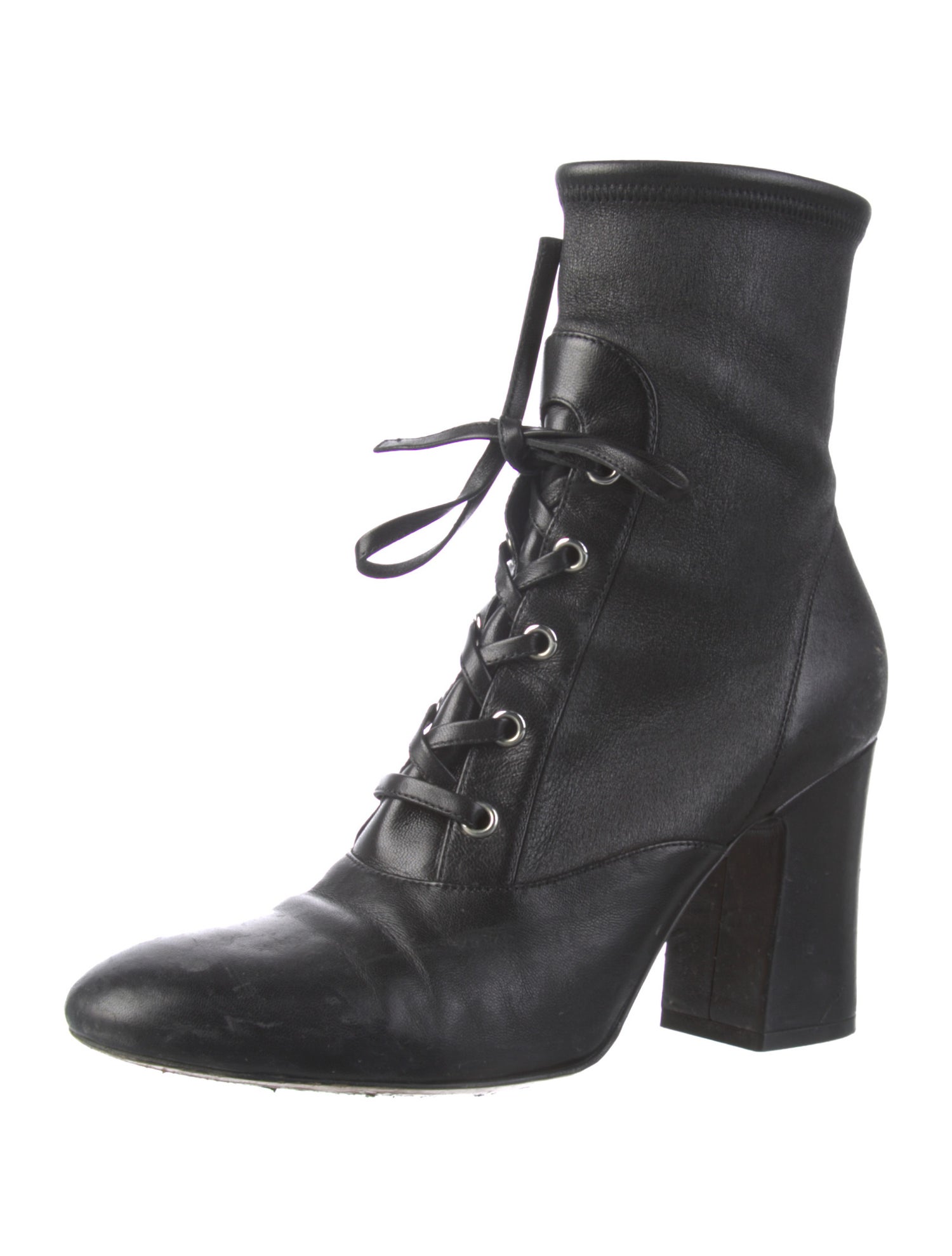 Gianvito Rossi Leather Lace-Up Boots