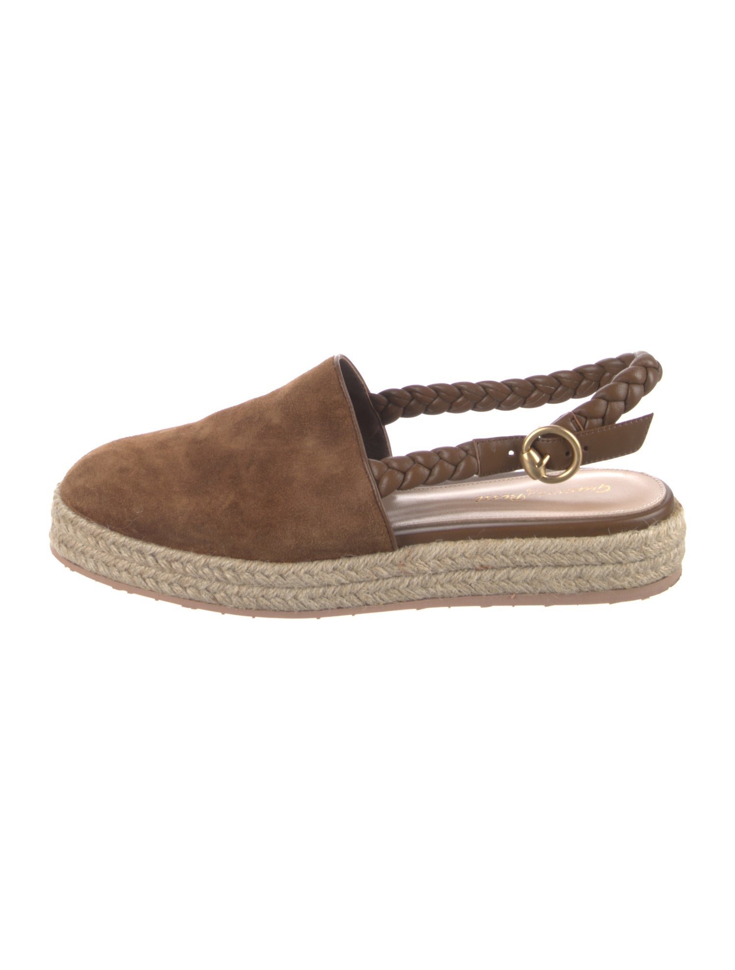 Gianvito Rossi Suede Braided Accents Espadrilles