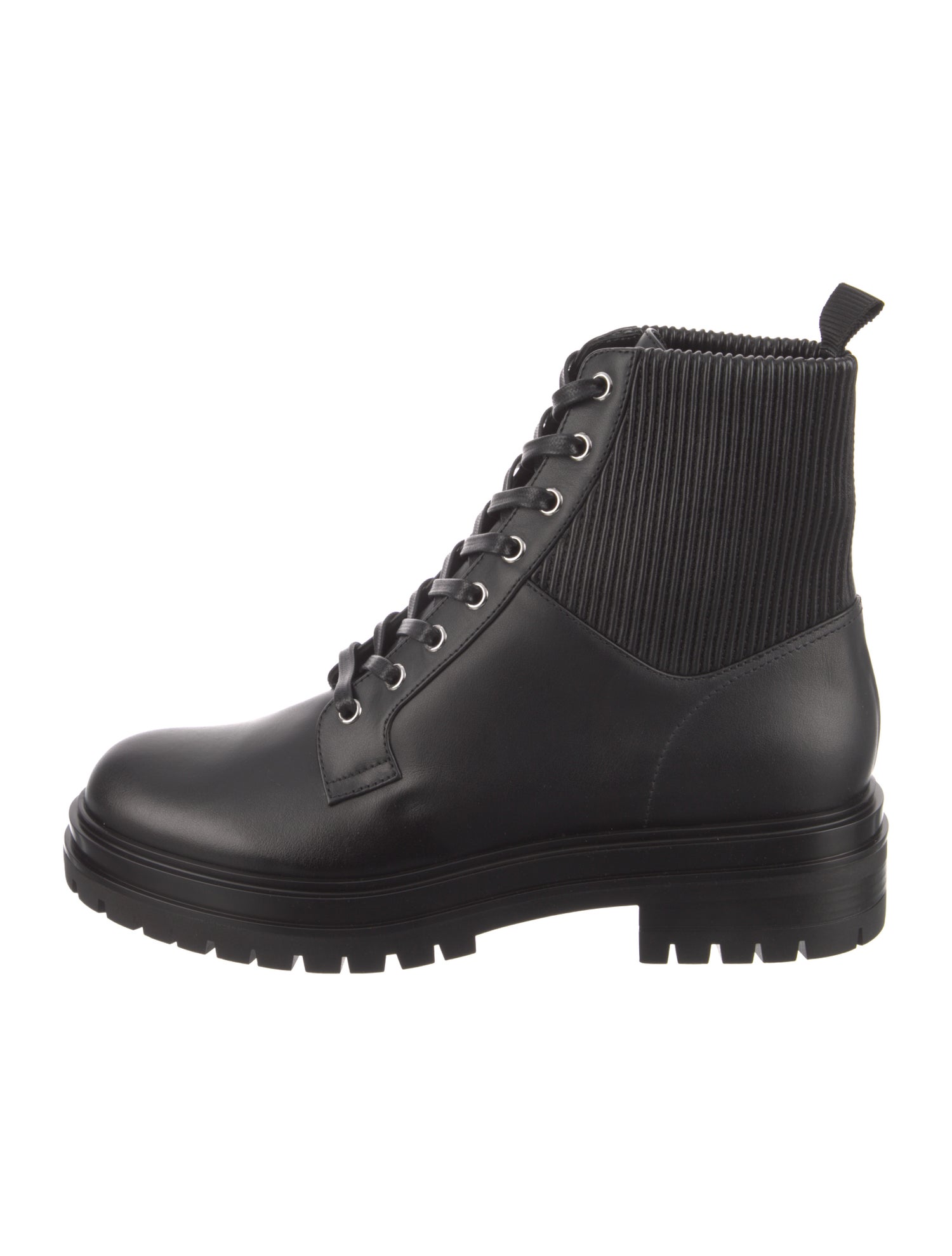 Gianvito Rossi Leather Combat Boots