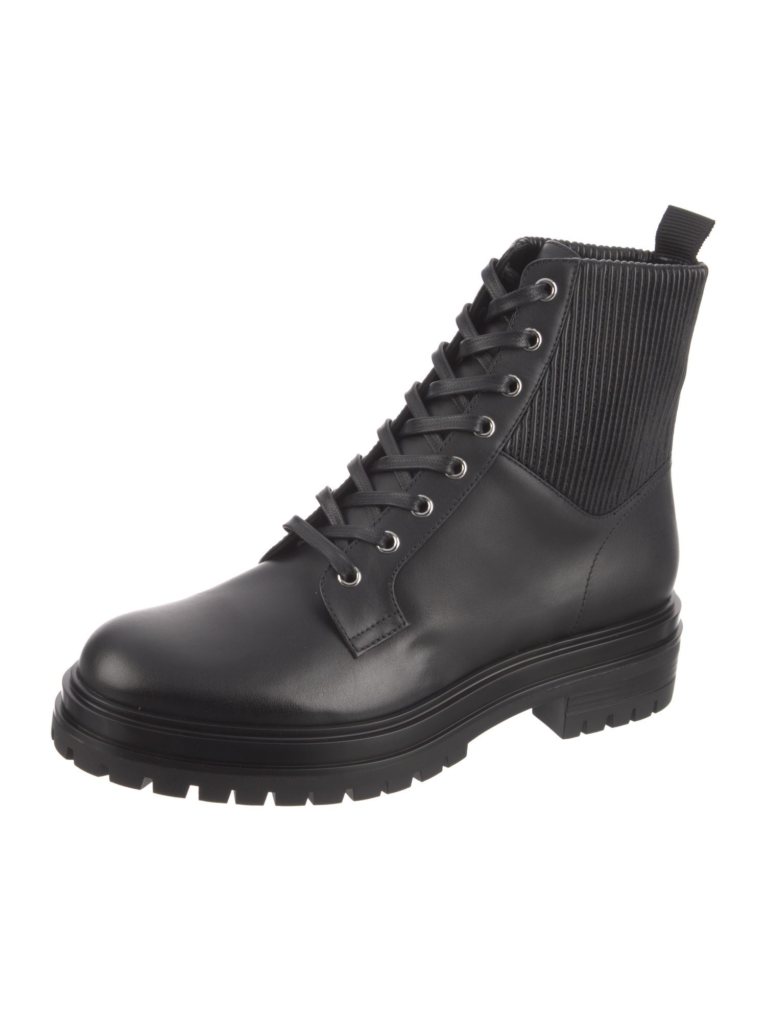 Gianvito Rossi Leather Combat Boots