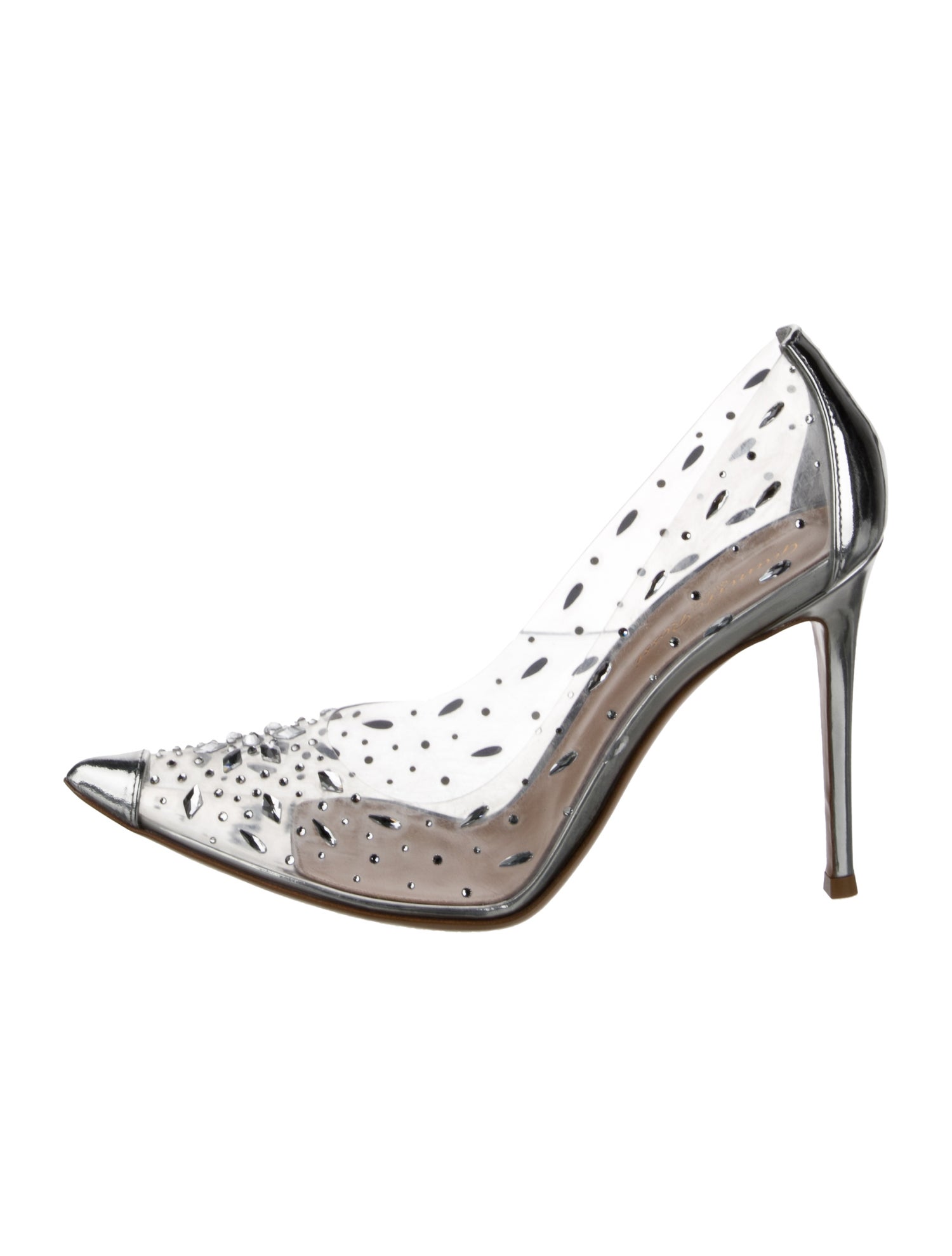 Gianvito Rossi PVC Crystal Embellishments Pumps