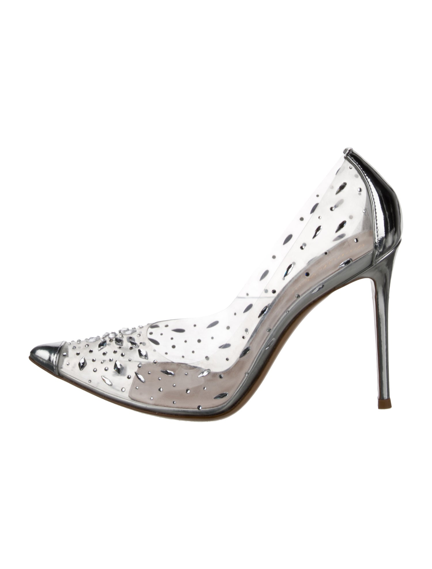 Gianvito Rossi PVC Crystal Embellishments Pumps